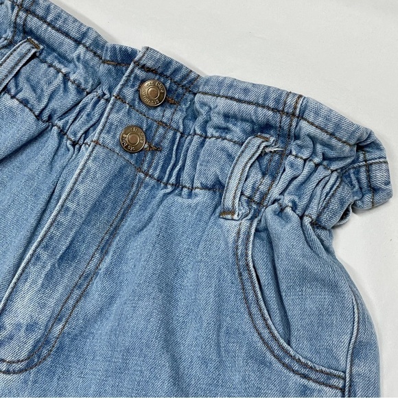 STS Blue High-Waisted Paper Bag Cuffed Denim Shorts - Picture 6 of 6